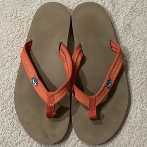 Southern Tide Orange and Tan Sandals